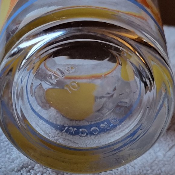 Vintage KIG Indonesia FRUIT THEMED 5" Tumblers set of 2 GUC SEE PICTURES - Picture 6 of 8